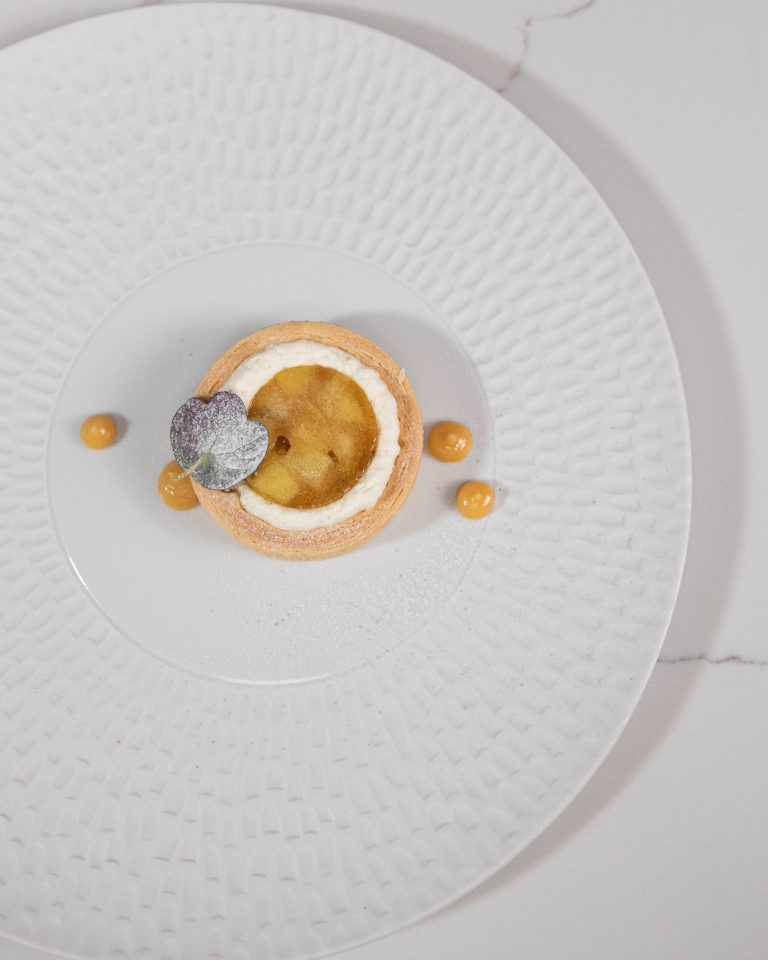 Tart create by Pastry Chef at Course
