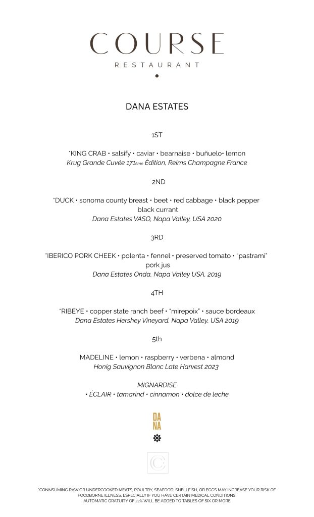 DANA Estates Wine Dinner